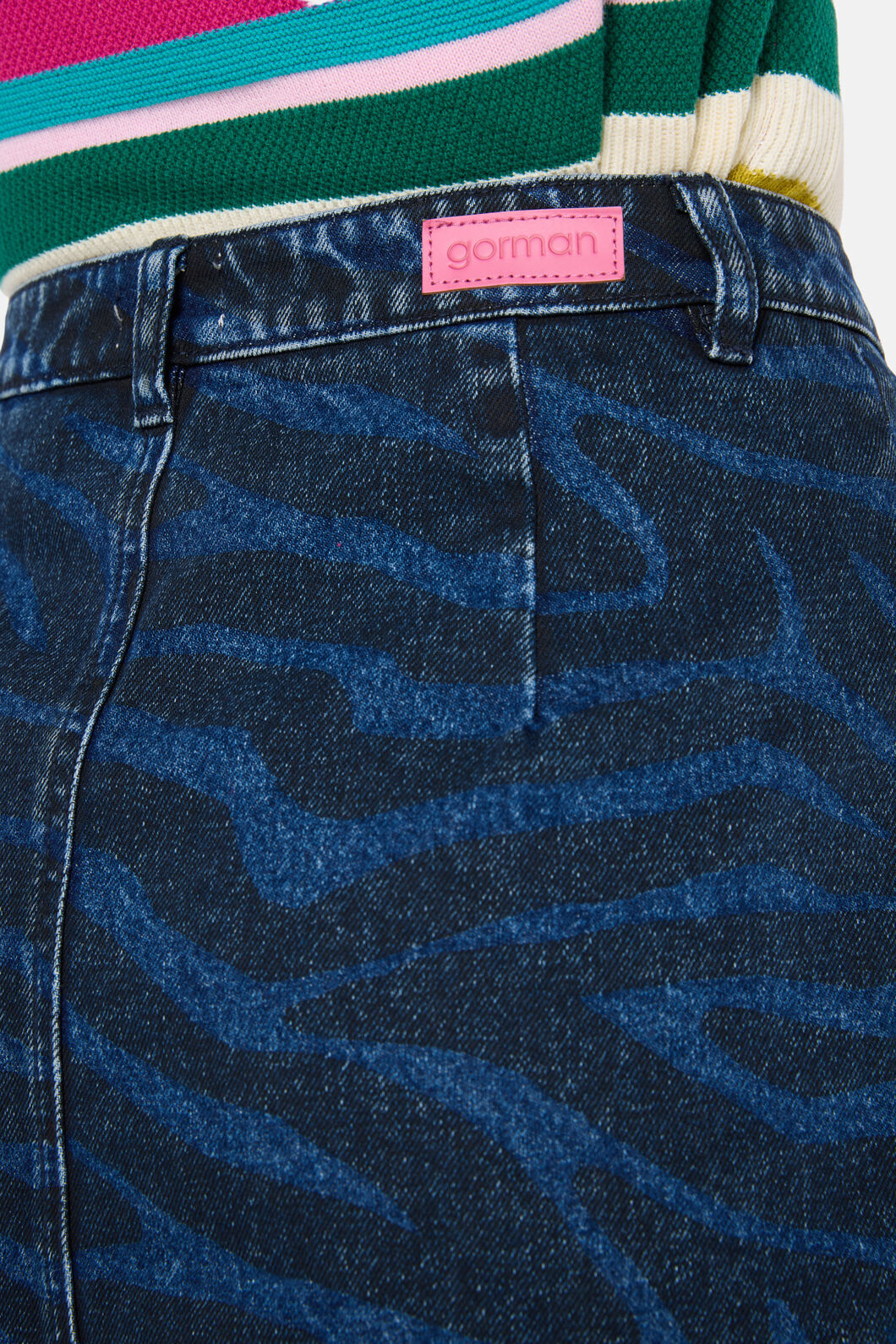 Gorman NZ - Racing Stripes Denim Mini - print