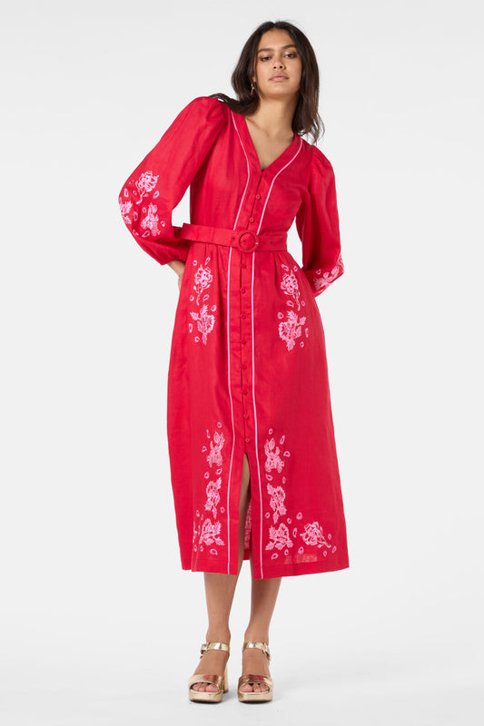 Gorman NZ - Ainslee Anglaise Dress - red