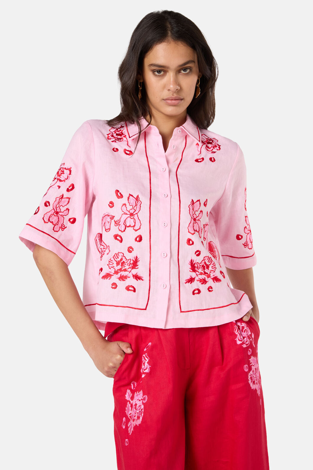 Gorman NZ - Ainslee Anglaise Shirt - pink
