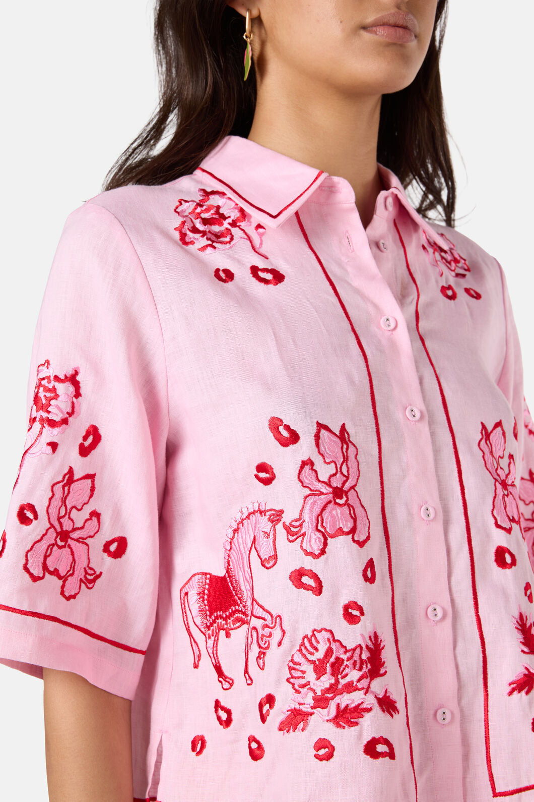 Gorman NZ - Ainslee Anglaise Shirt - pink