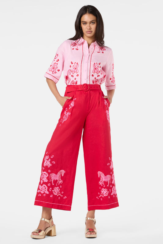 Gorman NZ - Ainslee Anglaise Pant - red