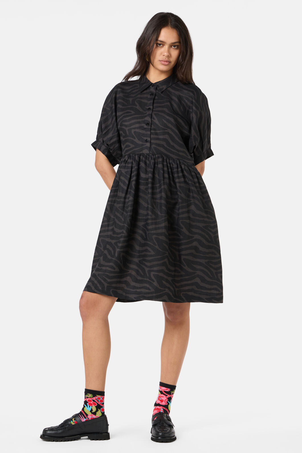 Gorman NZ - Racing Stripes Balloon Dress - print