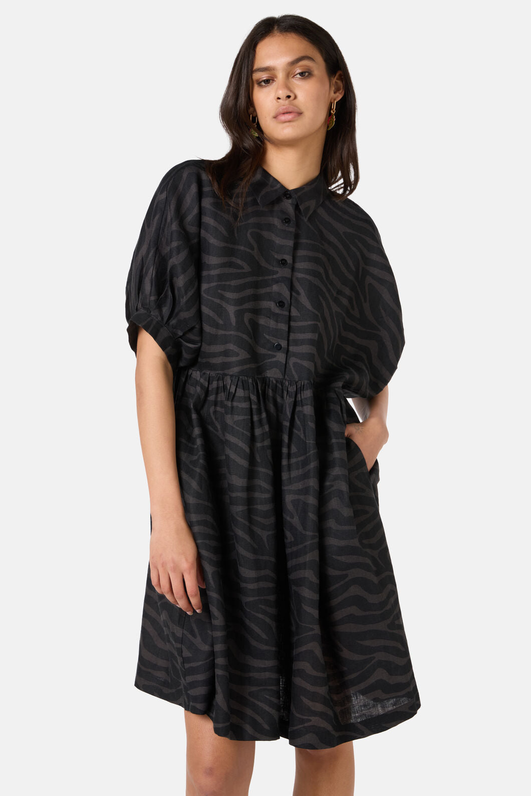 Gorman NZ - Racing Stripes Balloon Dress - print