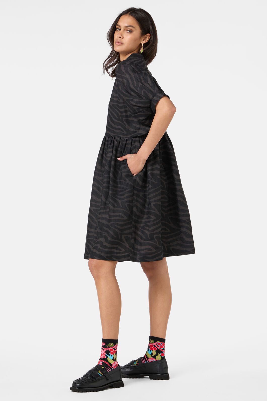 Gorman NZ - Racing Stripes Balloon Dress - print