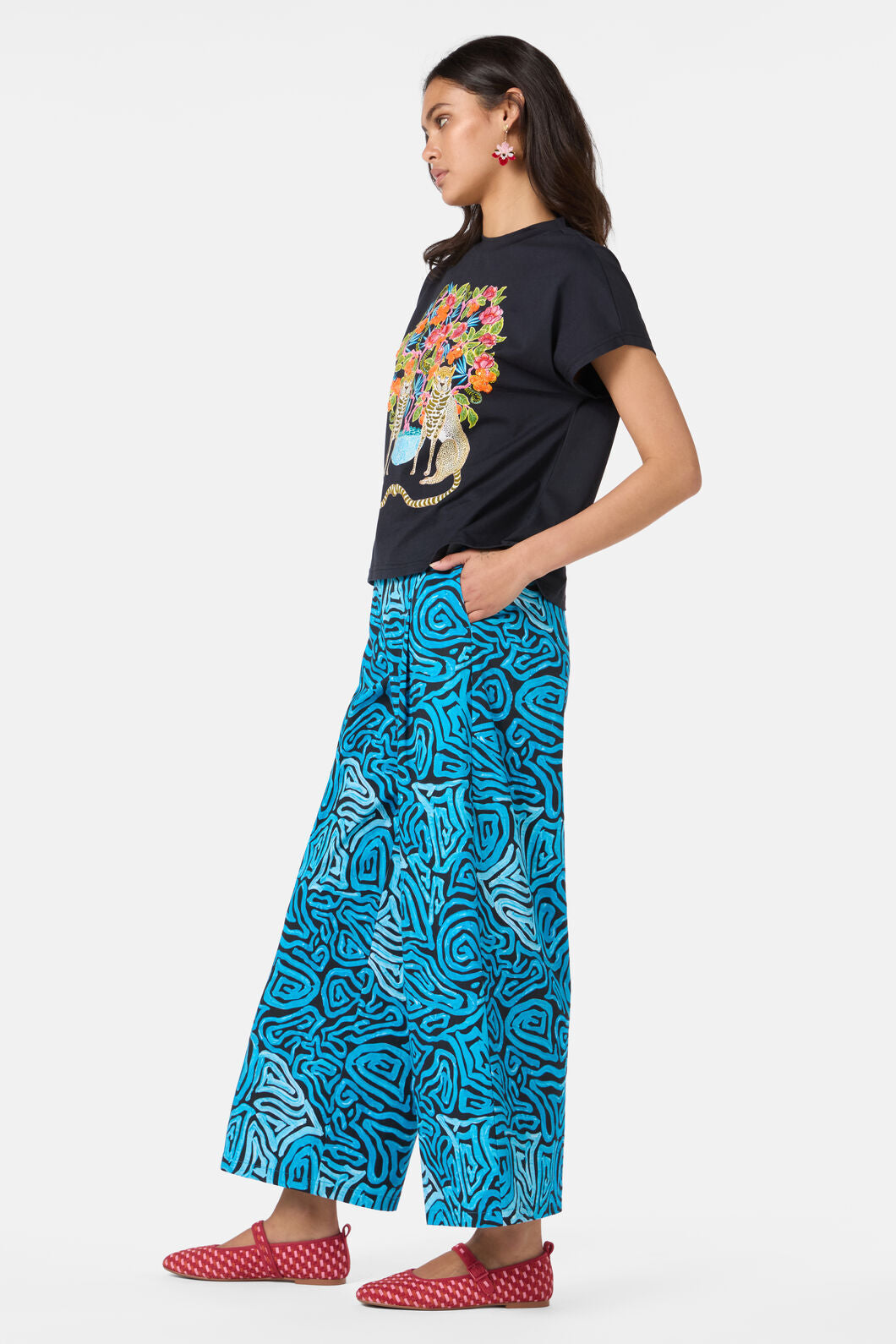 Gorman NZ - Plum Harvest Placement BoxyTee - black