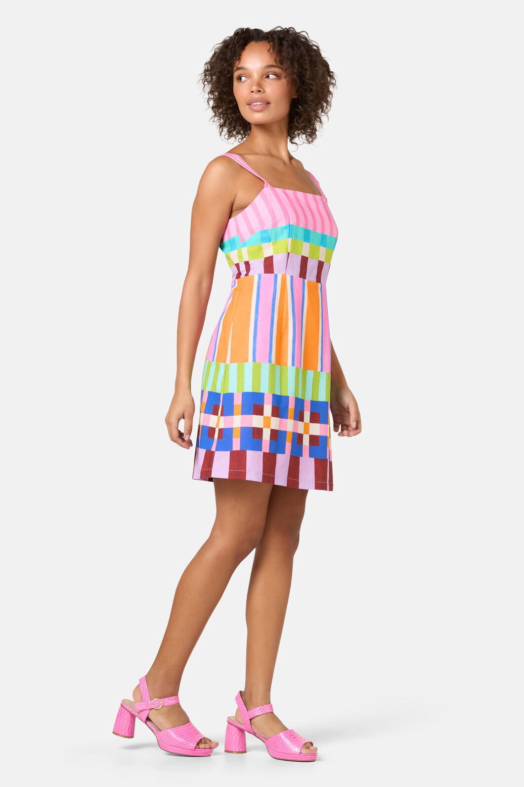 Gorman NZ - HOLIDAY STRIPE MINI DRESS - print
