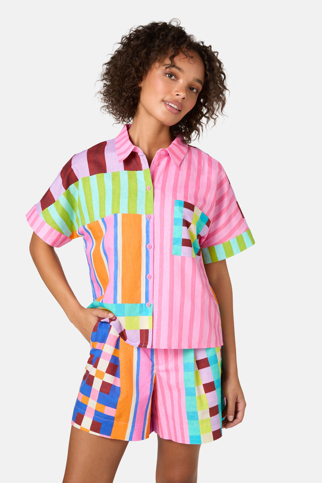 Gorman NZ - HOLIDAY STRIPE PRINT SHIRT - print