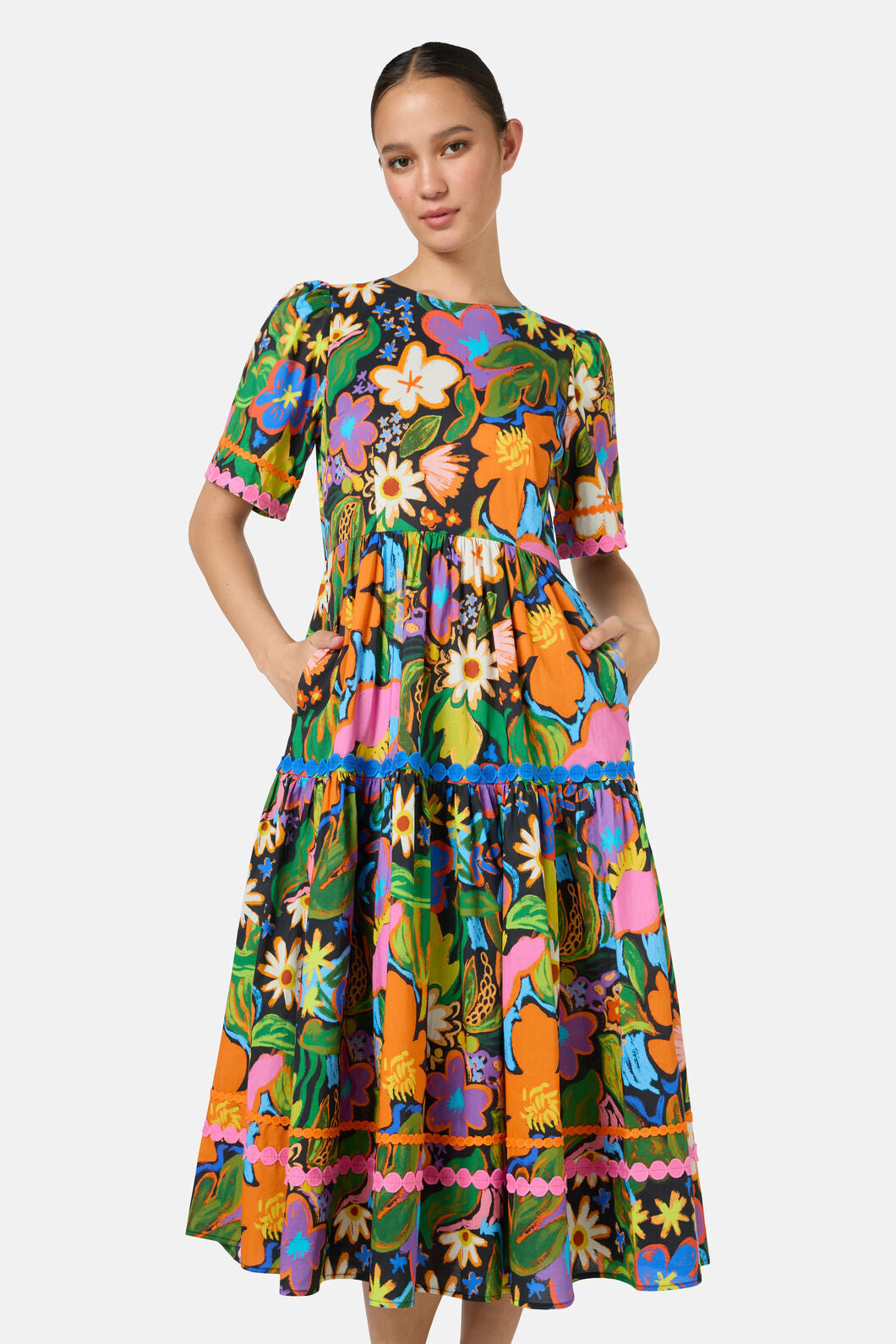 Gorman NZ - Midnight Garden Tiered Dress - print