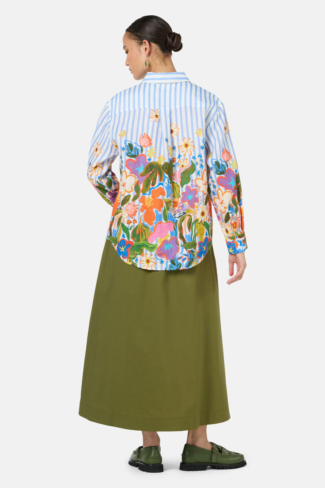 Gorman NZ - Midnight Garden Stripe Shirt - print