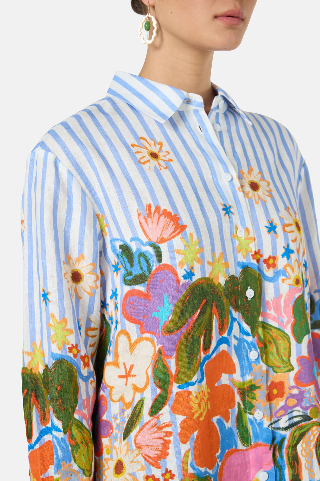 Gorman NZ - Midnight Garden Stripe Shirt - print