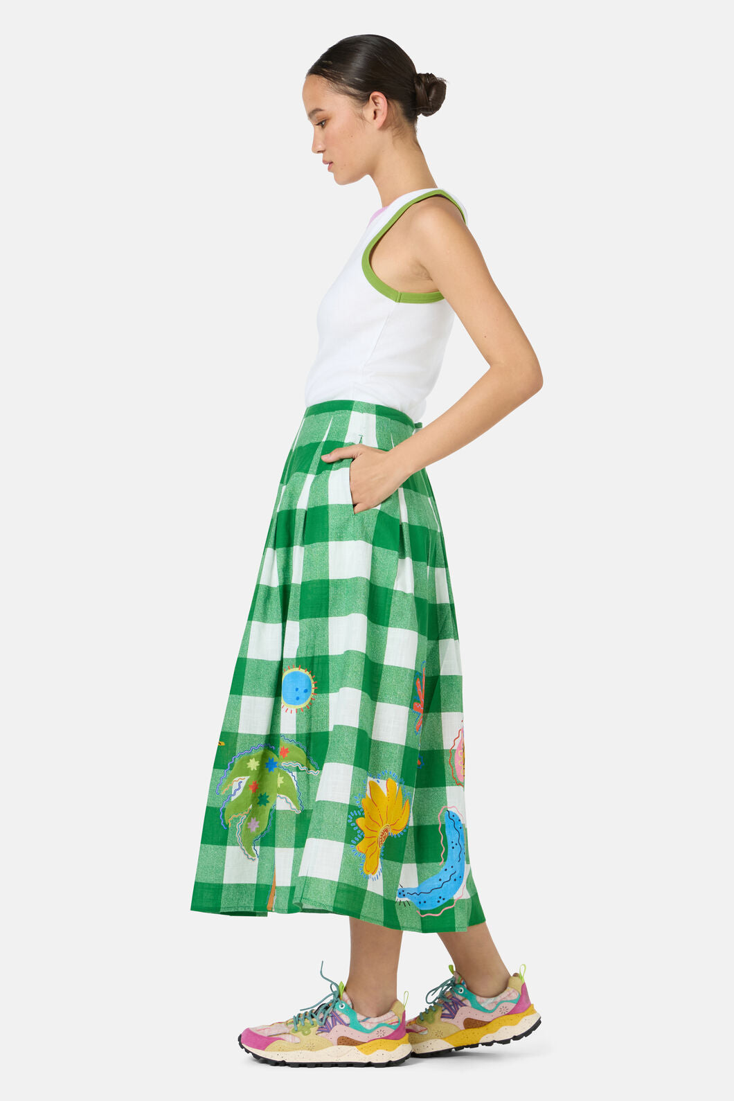 Gorman NZ - Rainforest Diaries Midi Skirt - check