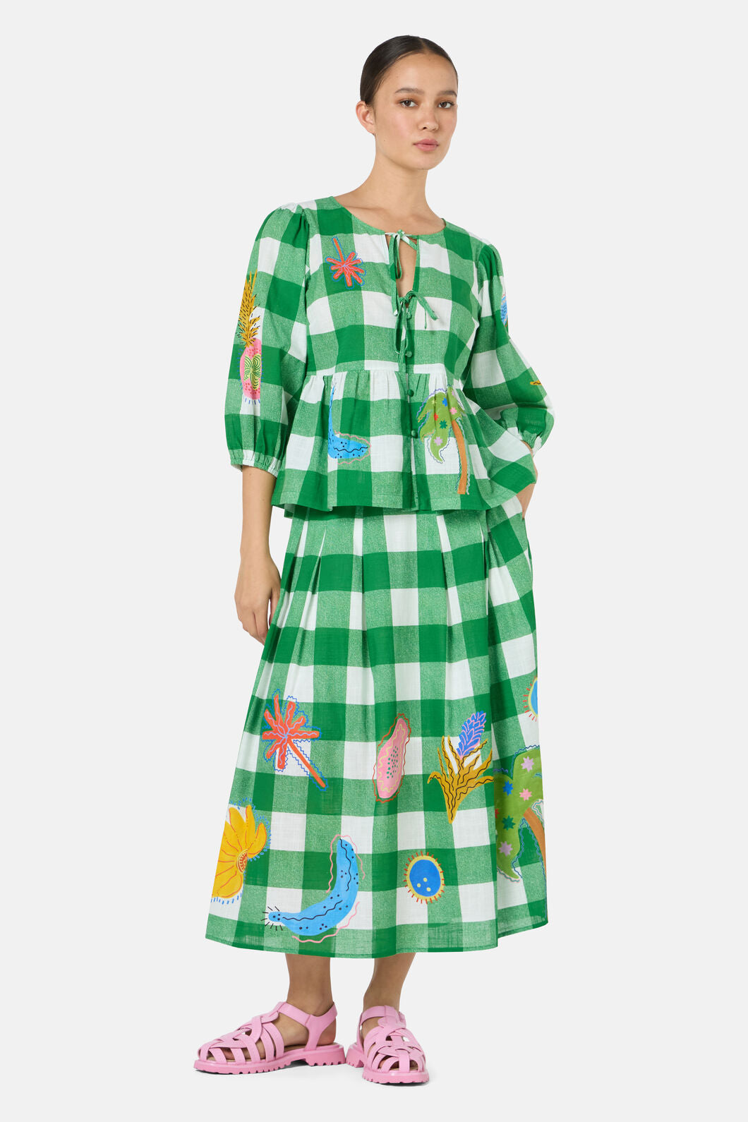 Gorman NZ - Rainforest Diaries Midi Skirt - check