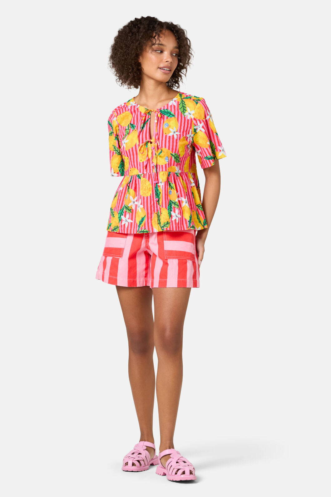 Gorman NZ - Lemonade Seersucker Print Top - print