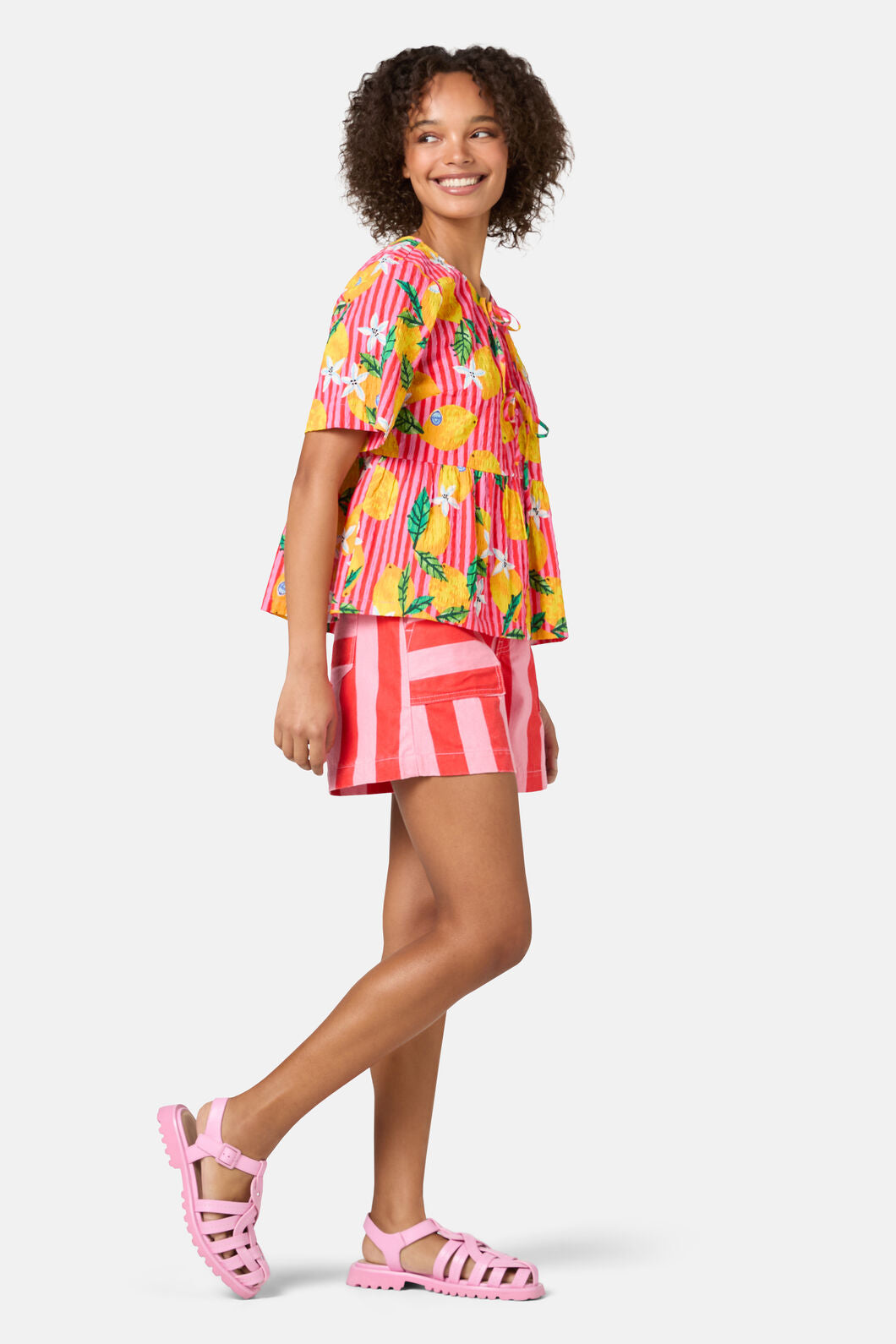 Gorman NZ - Lemonade Seersucker Print Top - print