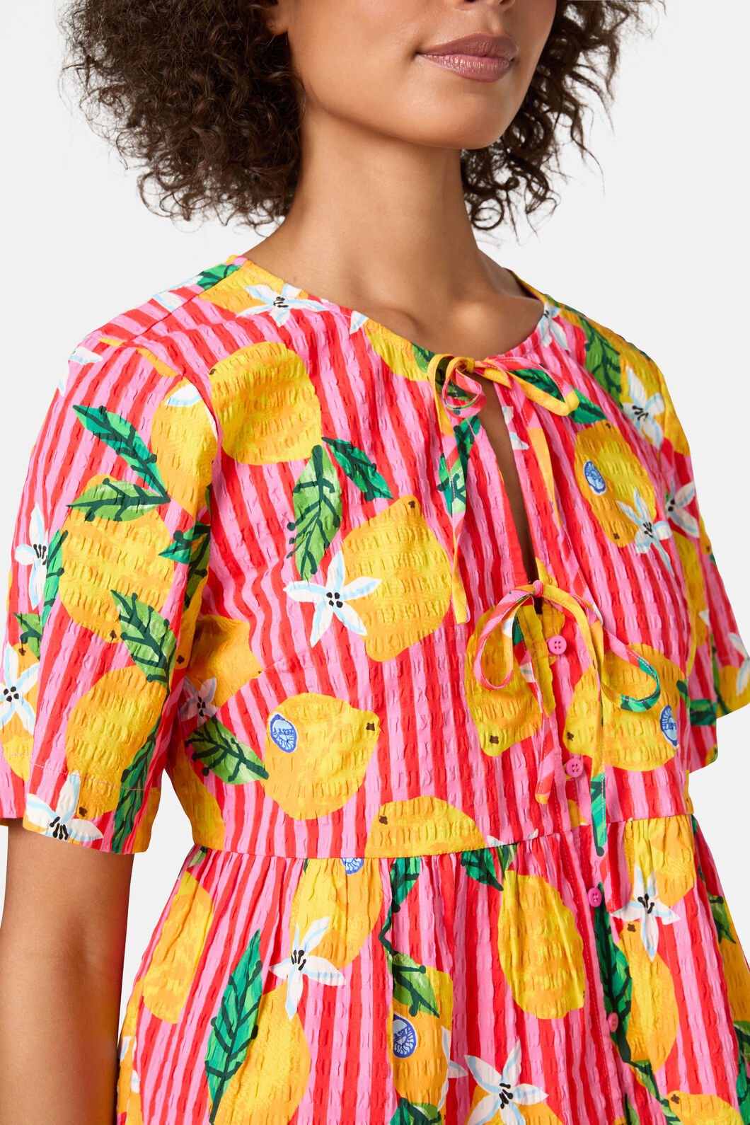 Gorman NZ - Lemonade Seersucker Print Top - print