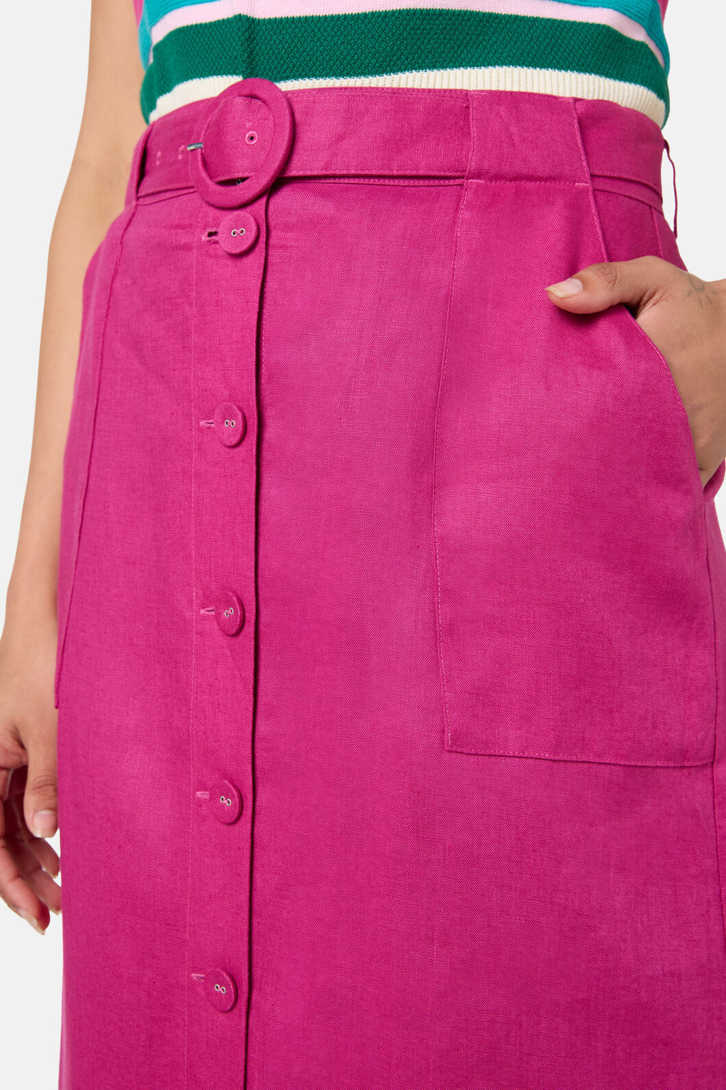 Gorman NZ - Dahlia Midi Skirt - raspberry