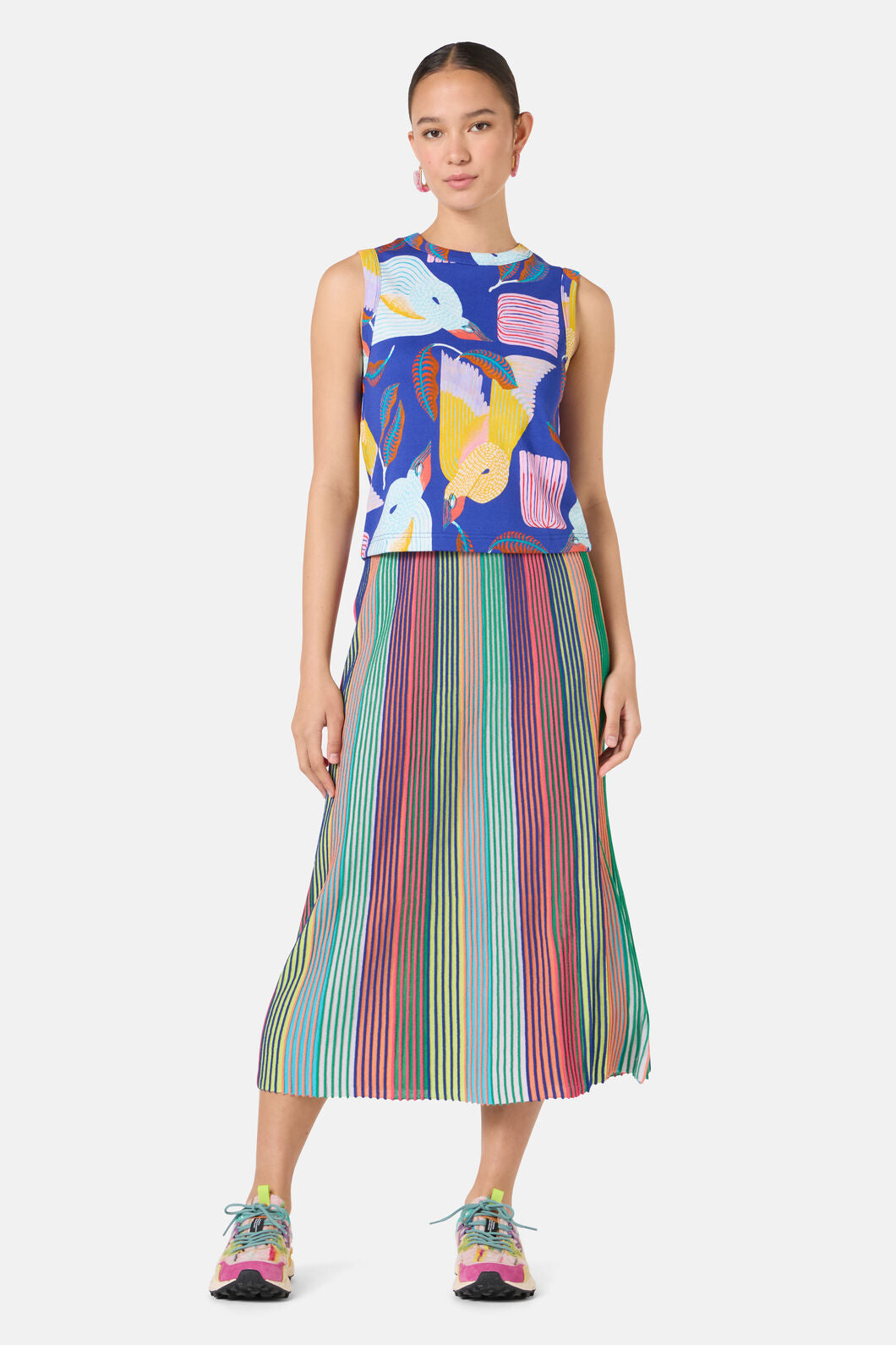 Gorman NZ - Past Lover Print Rib Tank - print