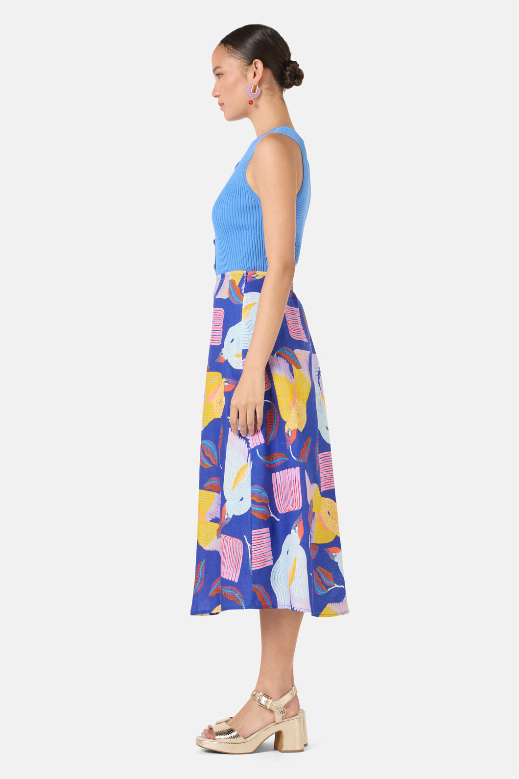 Gorman NZ - Past Lover Linen Print Skirt - print