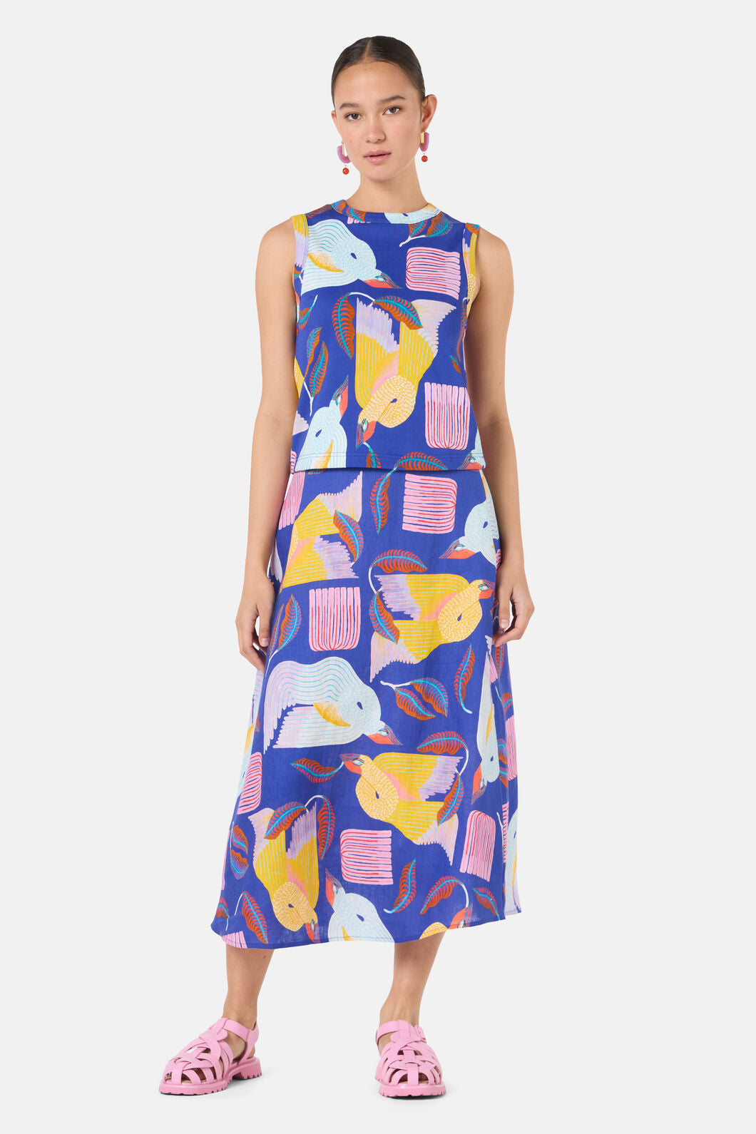 Gorman NZ - Past Lover Linen Print Skirt - print