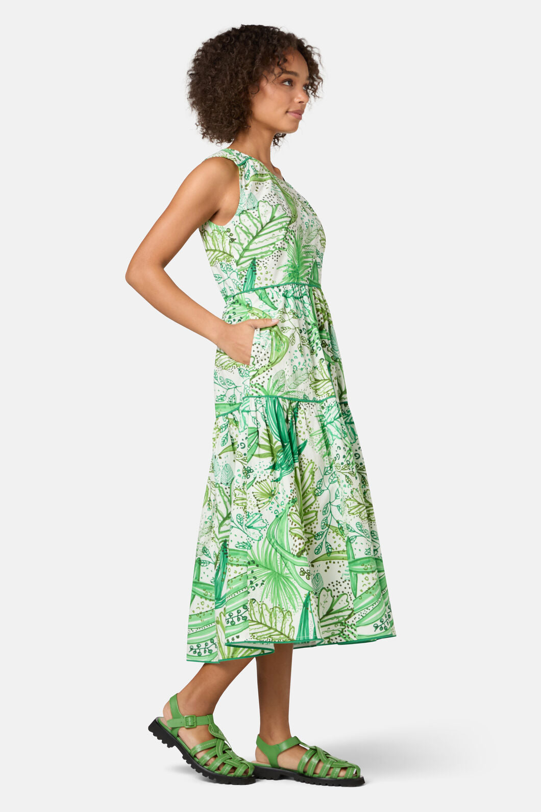 Gorman NZ - Tree Fern Print Tiered Dress - print