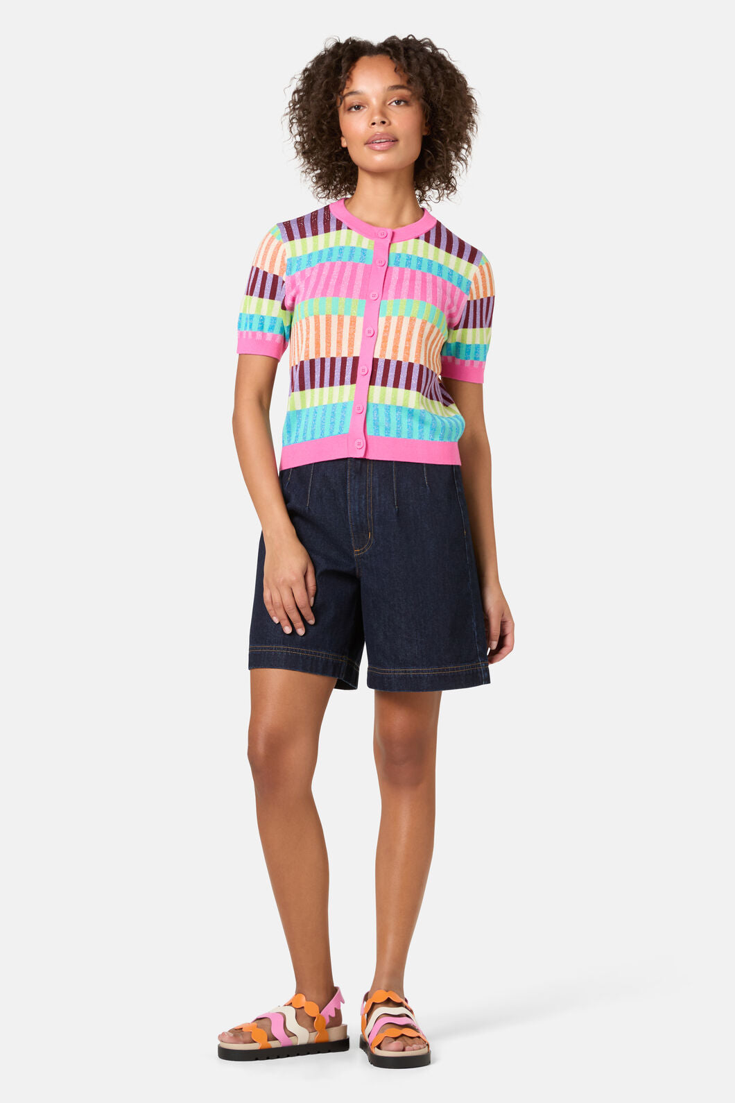 Gorman NZ - Holiday Stripe Cotton Cardigan - multi