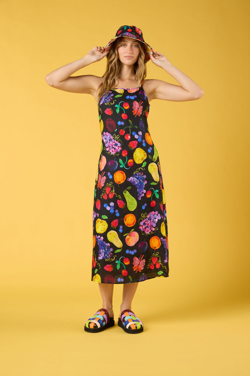 Gorman NZ - Fruit Party Linen Slip Dress - print