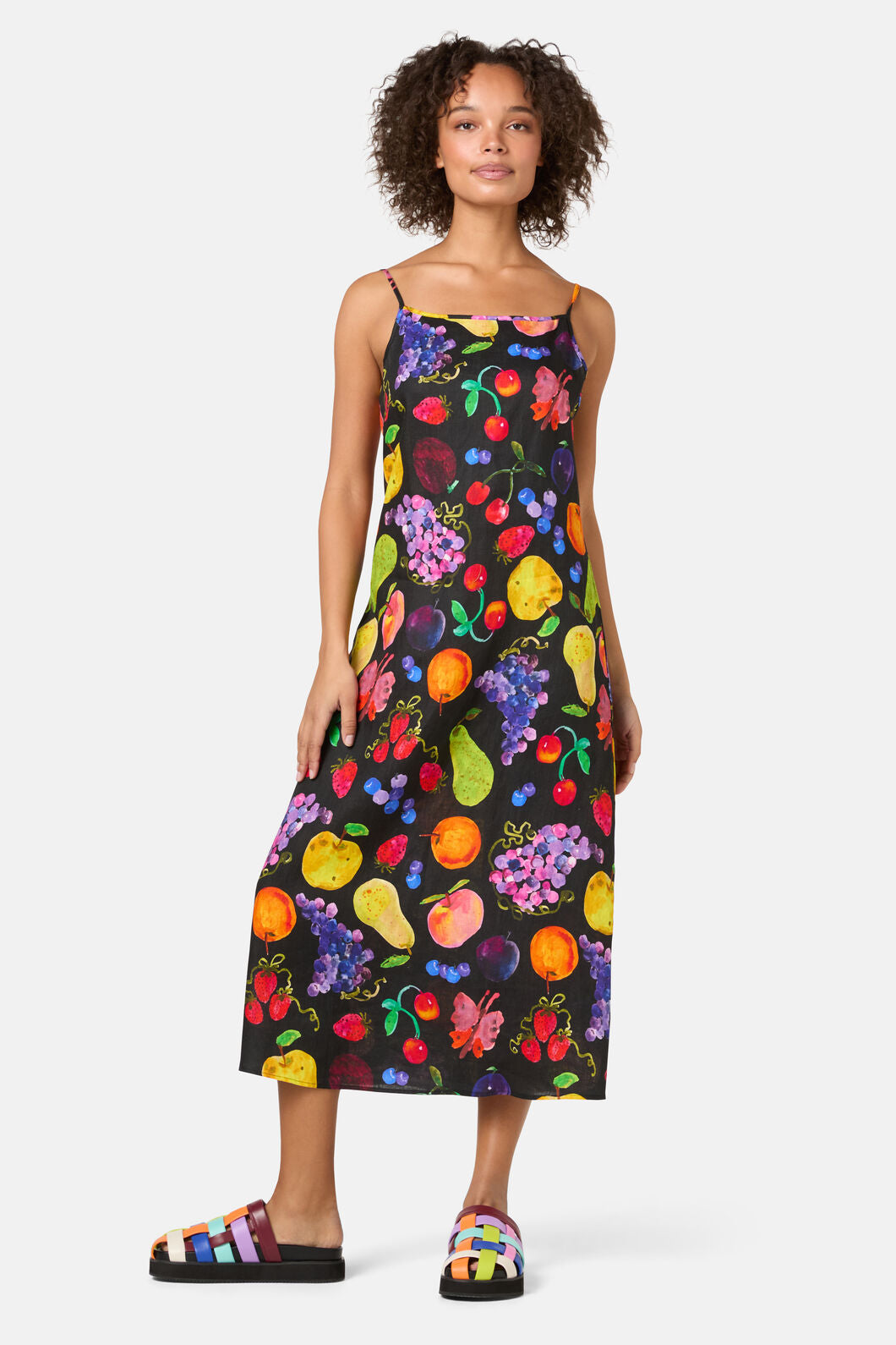 Gorman NZ - Fruit Party Linen Slip Dress - print
