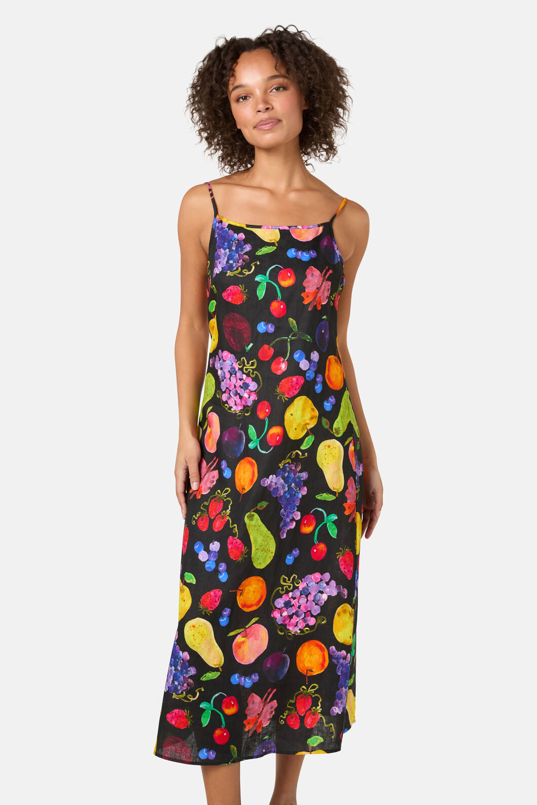Gorman NZ - Fruit Party Linen Slip Dress - print