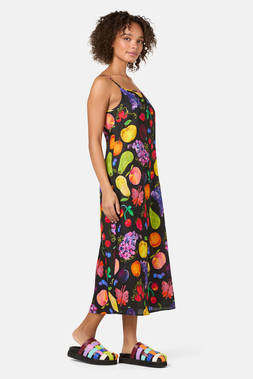 Gorman NZ - Fruit Party Linen Slip Dress - print