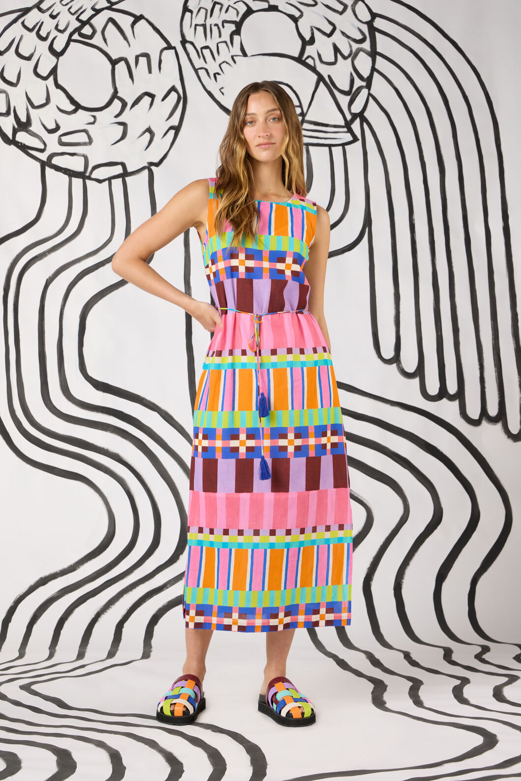 Gorman NZ - Holiday Stripe Long Dress - print