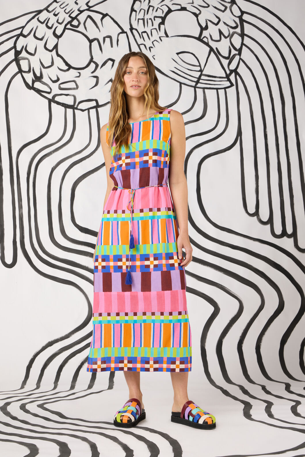 Gorman NZ - Holiday Stripe Long Dress - print