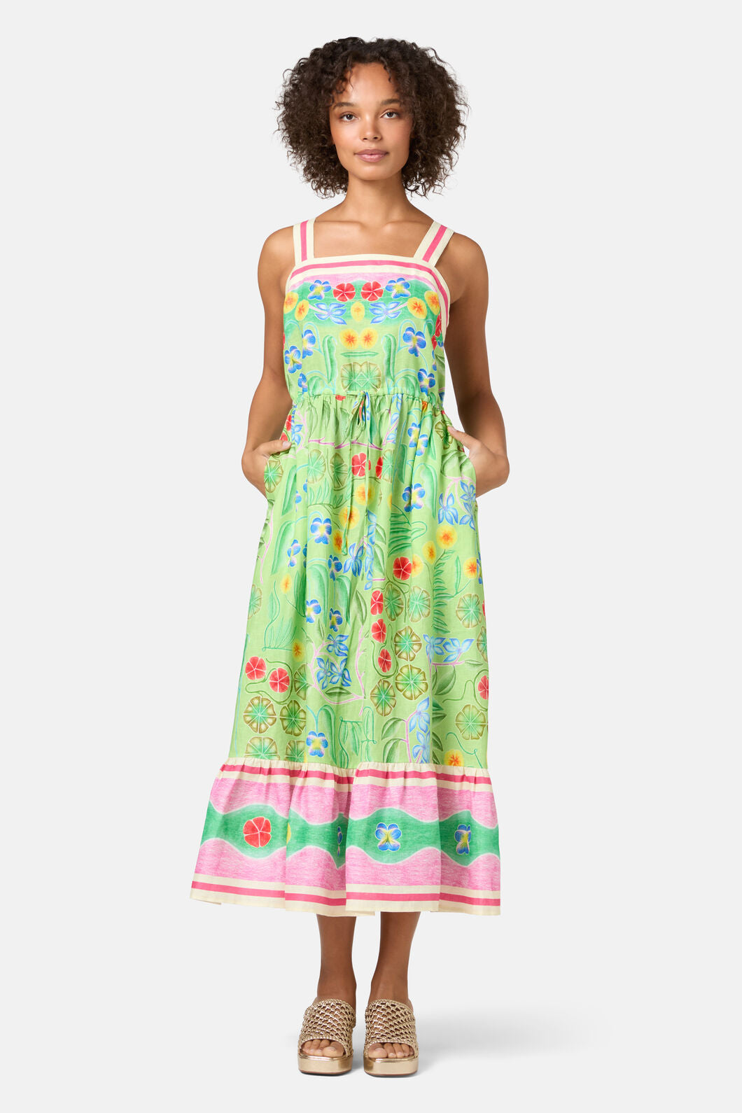 Gorman NZ - Botanica Linen Long Dress - print