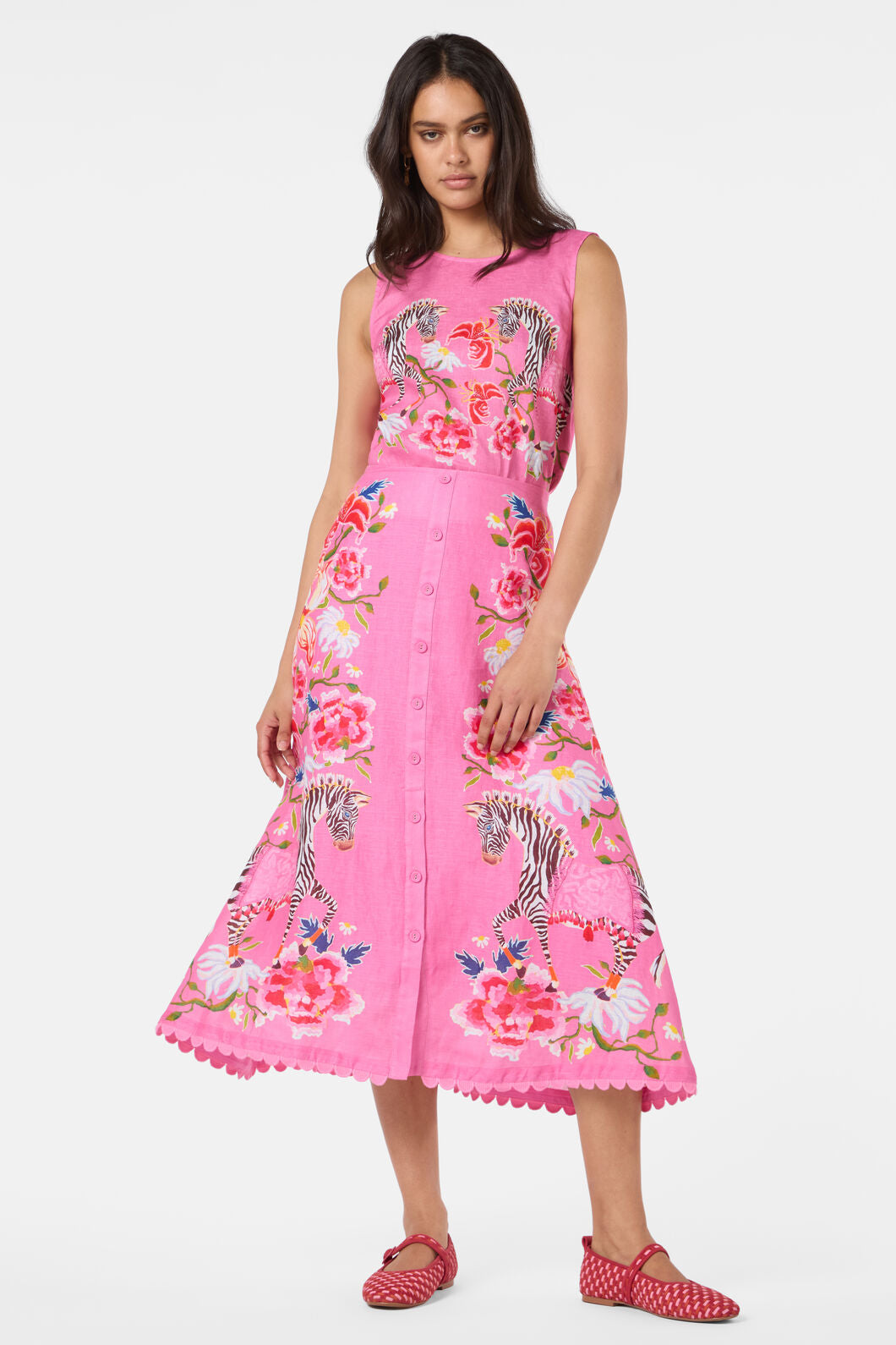 Gorman NZ - Zebra Crossing Midi Skirt - print