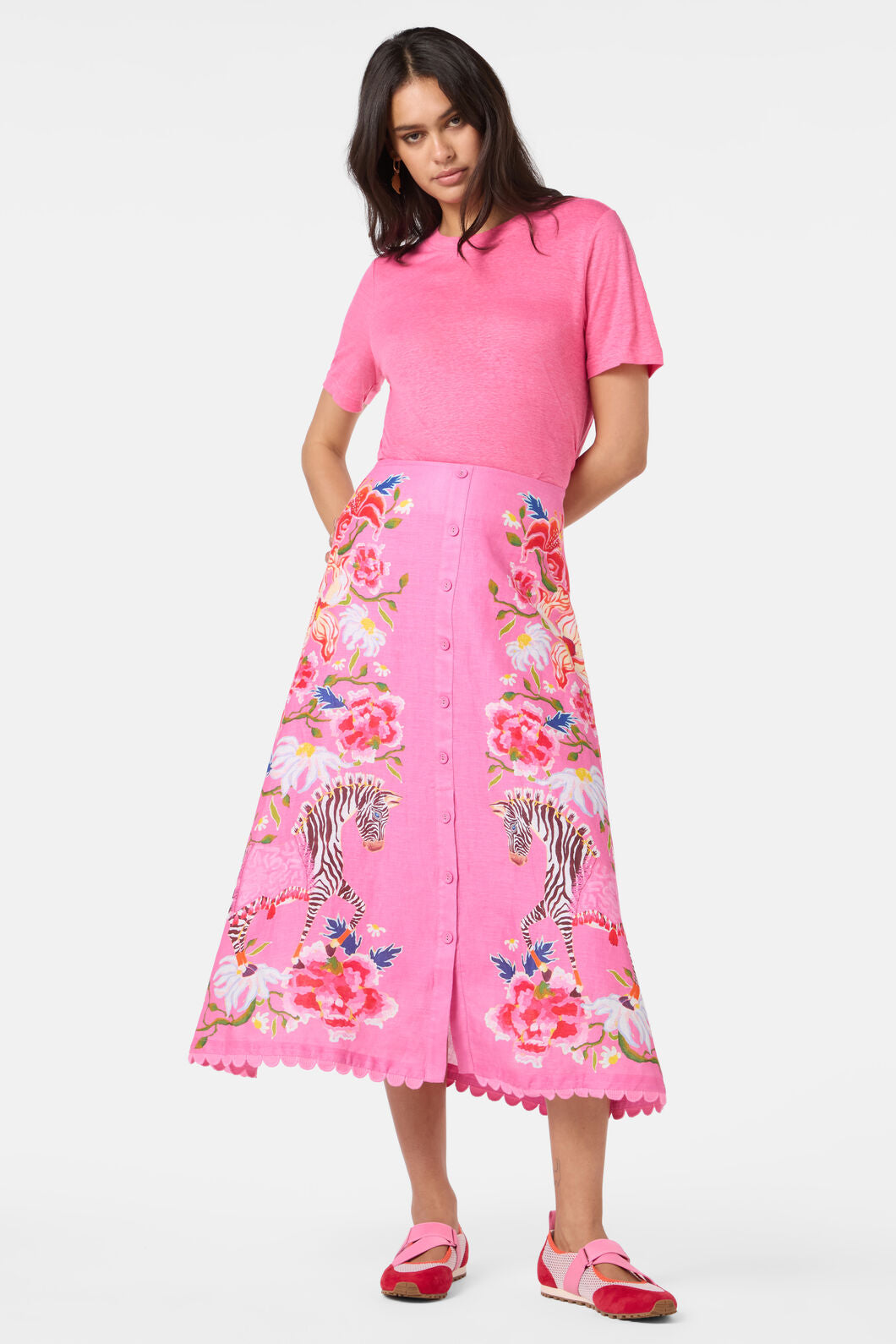 Gorman NZ - Zebra Crossing Midi Skirt - print