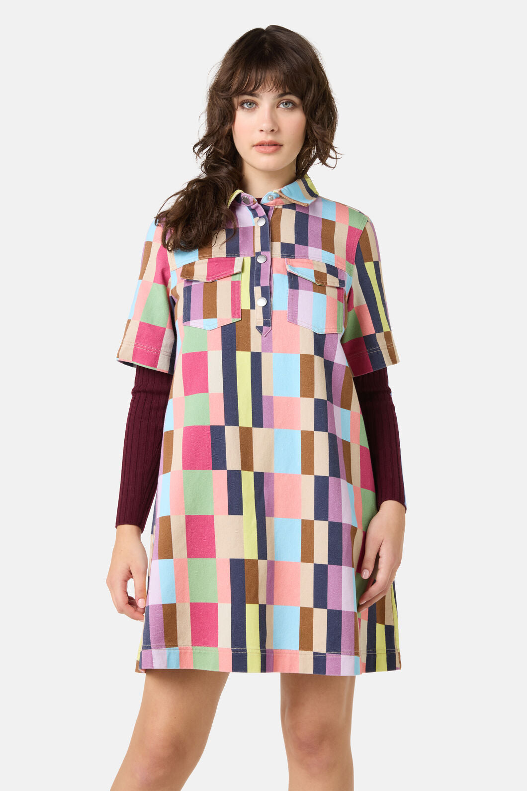 Arty Check Denim Shirt Dress – Gorman NZ