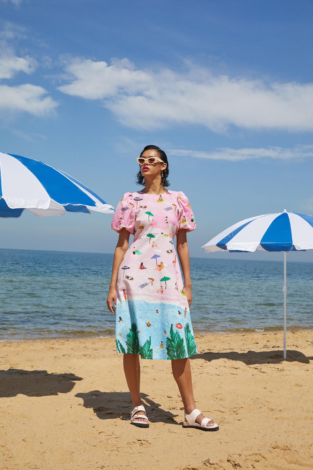 Ocean Views Linen Dress – Gorman NZ