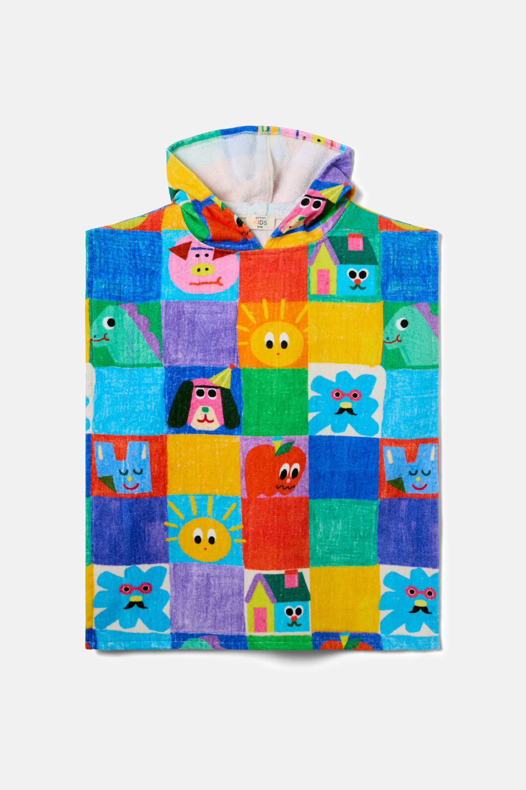 Gorman NZ - Check Mate Kids Swim Poncho - multi