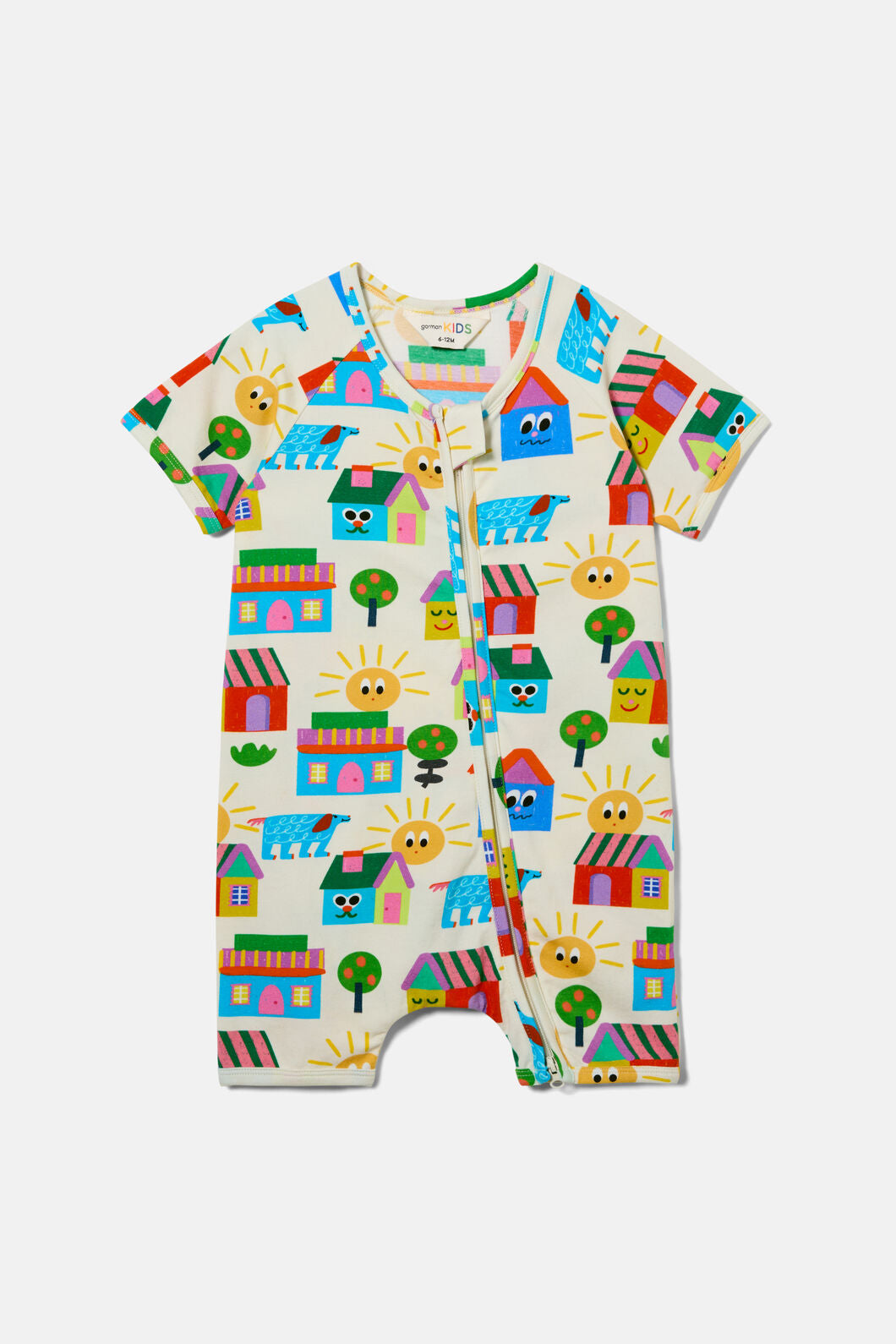 Gorman NZ - Little Huts Baby Onesie - cream
