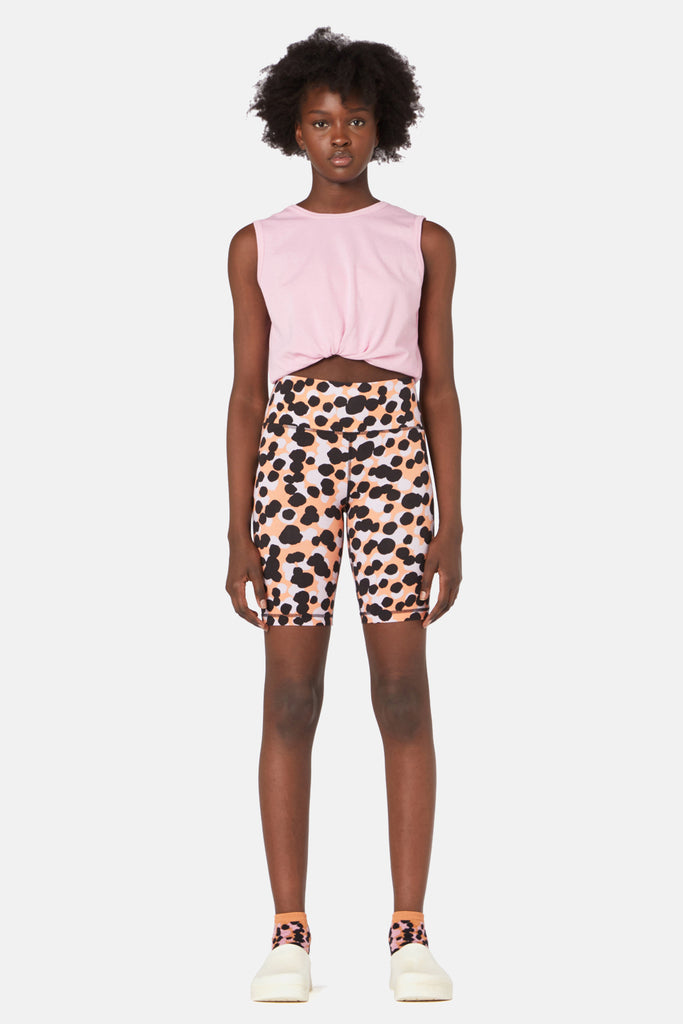 Tiger print cheap biker shorts