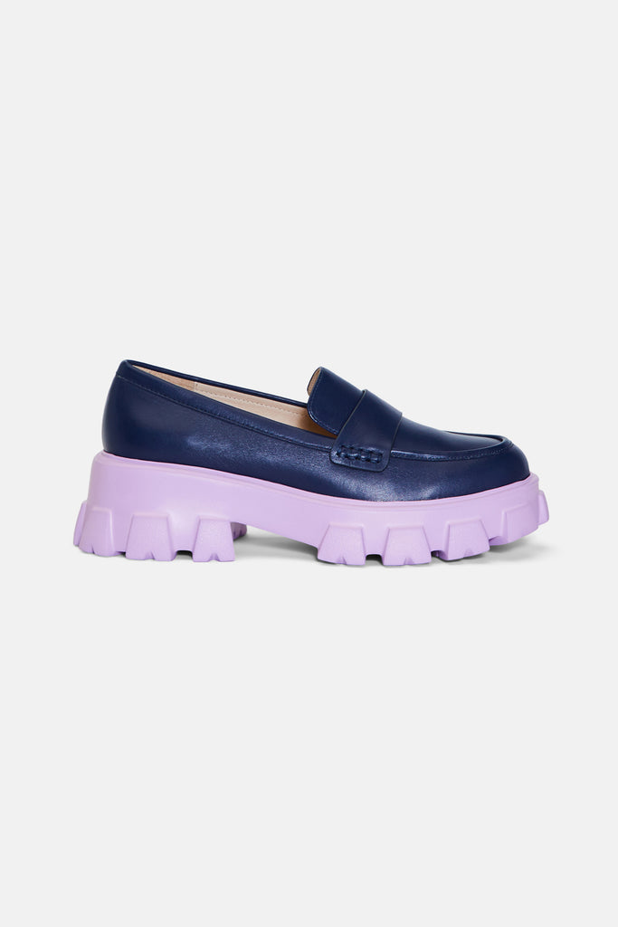 Chunky hot sale navy loafers