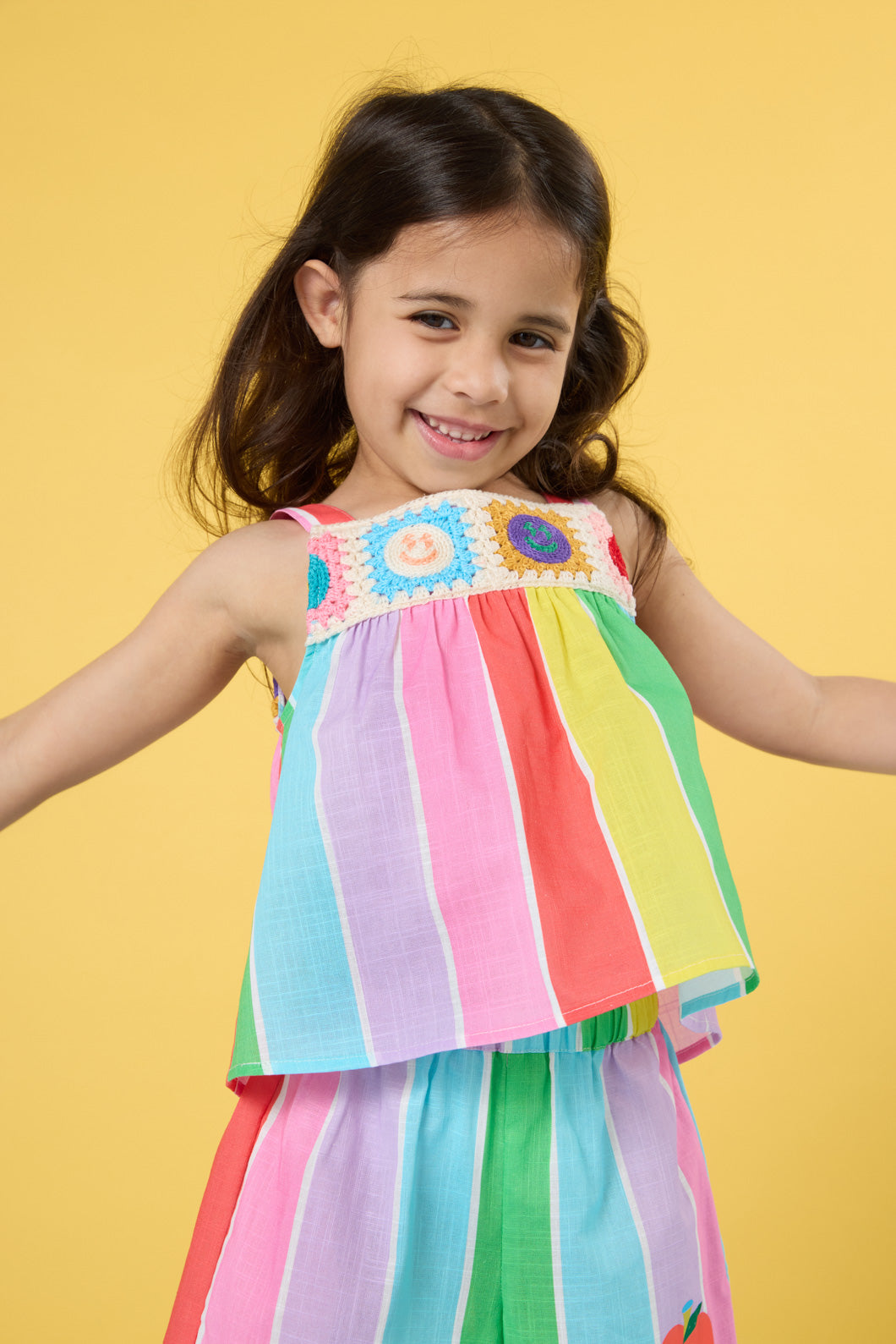Candy Stripe Kids Crochet Top