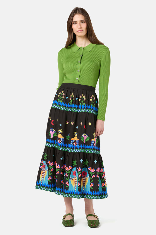 Gorman NZ - Luna Cirque Midi Skirt - print