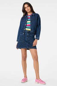 Gorman NZ - Racing Stripes Denim Mini - print