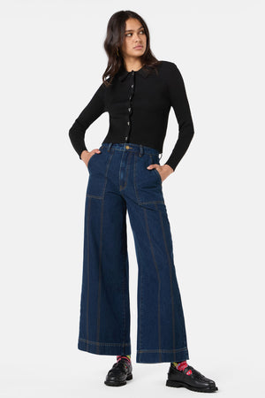 Gorman NZ - Scarlett Wide Leg Denim Jean - indigo