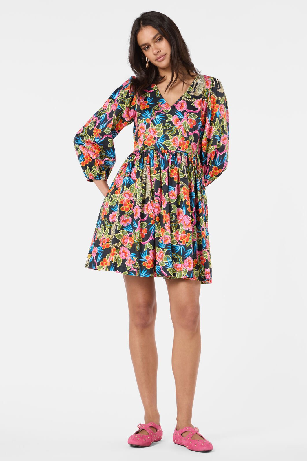Gorman NZ - Plum Harvest Smock Dress - print