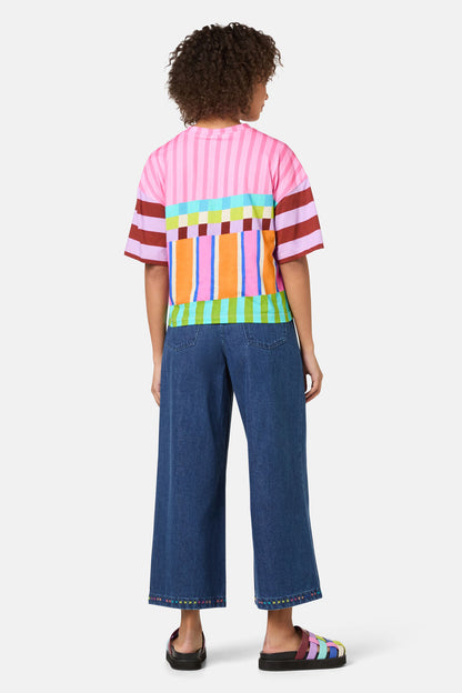 Gorman NZ - Holiday Stripe Relaxed Tee - print