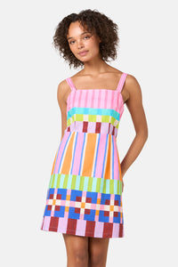 Gorman NZ - HOLIDAY STRIPE MINI DRESS - print