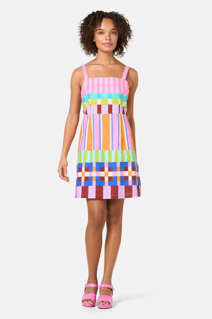Gorman NZ - HOLIDAY STRIPE MINI DRESS - print