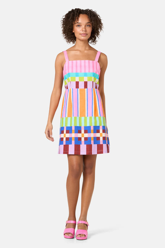Gorman NZ - HOLIDAY STRIPE MINI DRESS - print