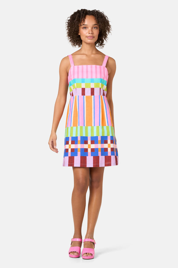 Gorman NZ - HOLIDAY STRIPE MINI DRESS - print